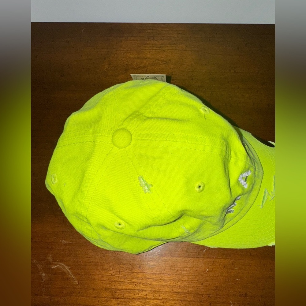 Neon Yellow MAMA Distressed Baseball Cap – Adjustable NWT - Picture 7 of 7